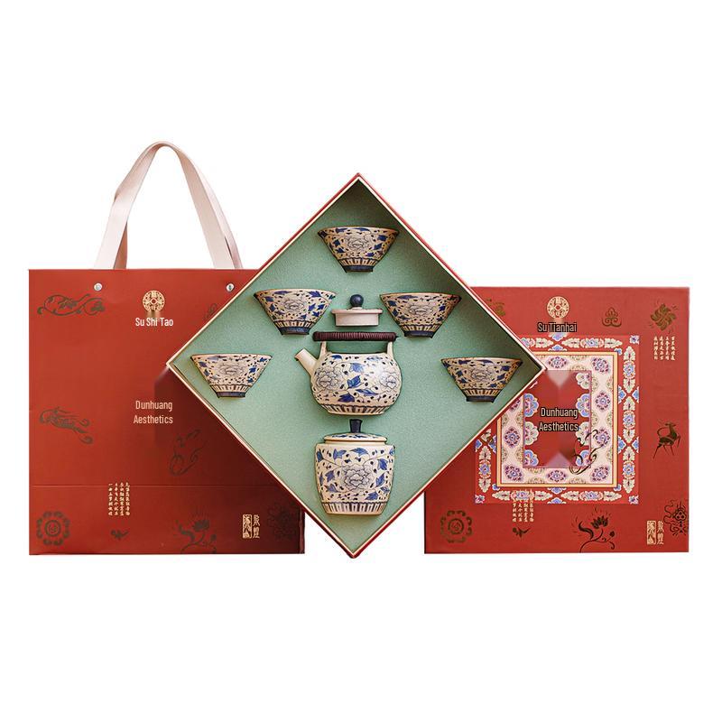 Dunhuang Silk Road Ceramic Tea Set