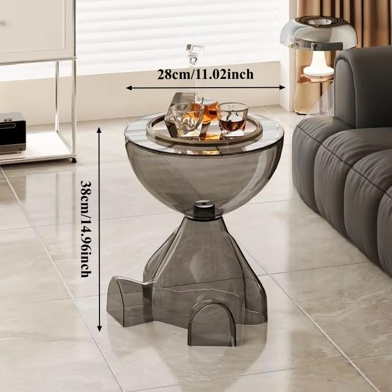 1pc High-Quality Acrylic Side Table Space-Saving Coffee Table for Home Living Room Sofa Bedside Nightstand