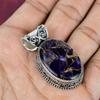 Copper Amethyst Handmade Gemstone Jewelry, 925 Solid Sterling Silver Pendant Antique Jewelry, Love Forever Gift