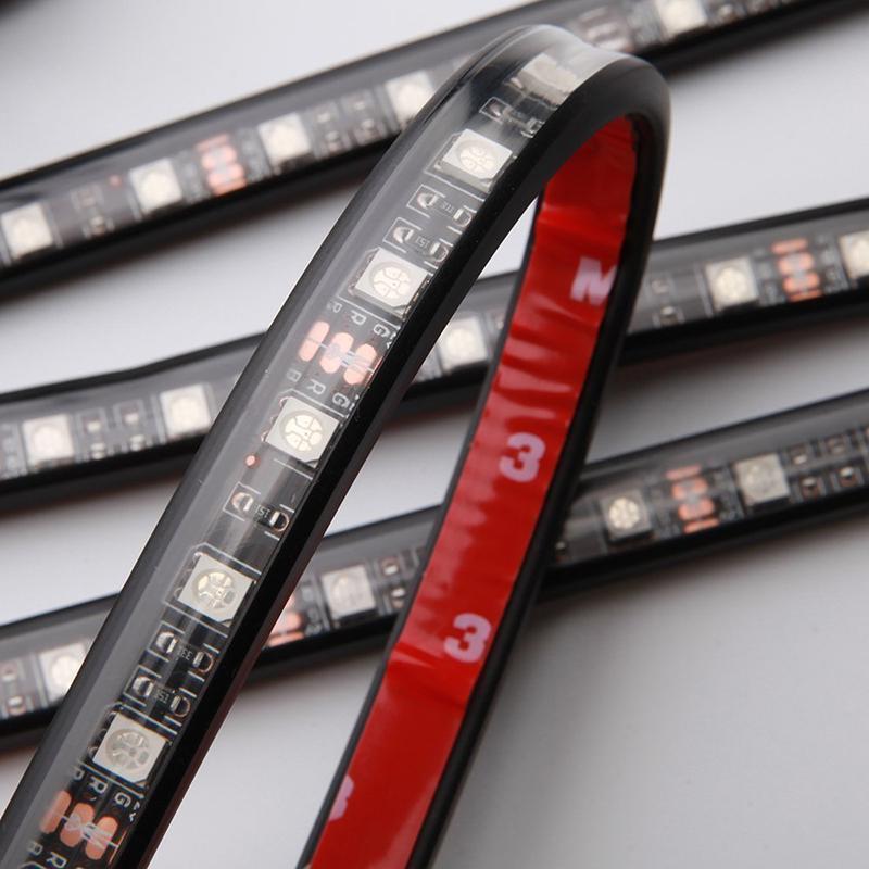 RGB LED Auto/&Car Interior Decor Atmosphere Wire Moulding Strip Light Lamp Line V