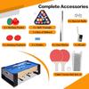 36 4-in-1 Drehbarer Multifunktions-Spieltisch Mini-Kombinations-Spieltisch für den Innen- und Außenbereich mit Billard, Hockey, Tischfußball und Tischtennis