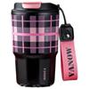 Vanow Retro Plaid Stainless Steel Coffee Mug