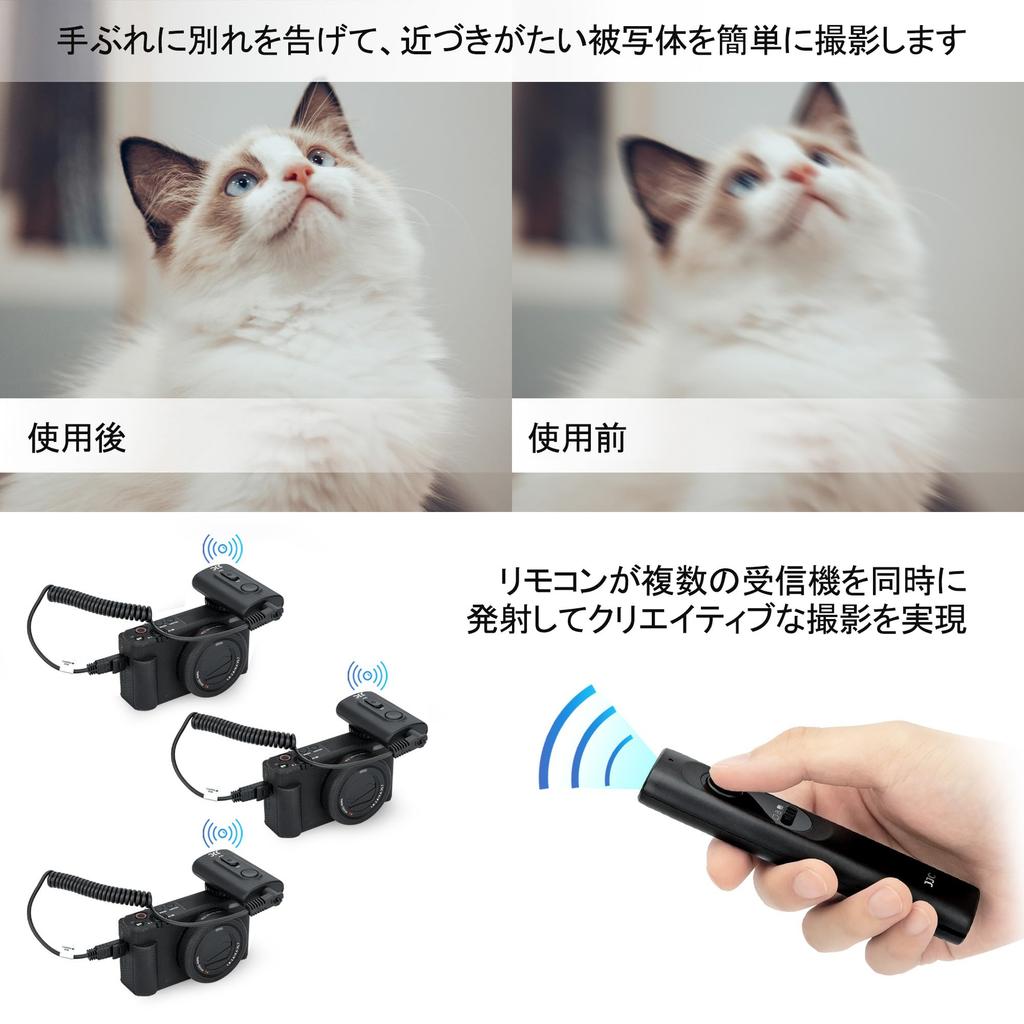 JJC Wireless Remote Control, Sony RM-SPR1 Compatible Multi Connector Remote Release Cable for Sony A1 II, A6600, A6500, A6400, A6300, A7IV, A7II, A7 F