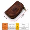 Japanese Retro Vegetable-Tanned Leather Key Holder and Storage Bag