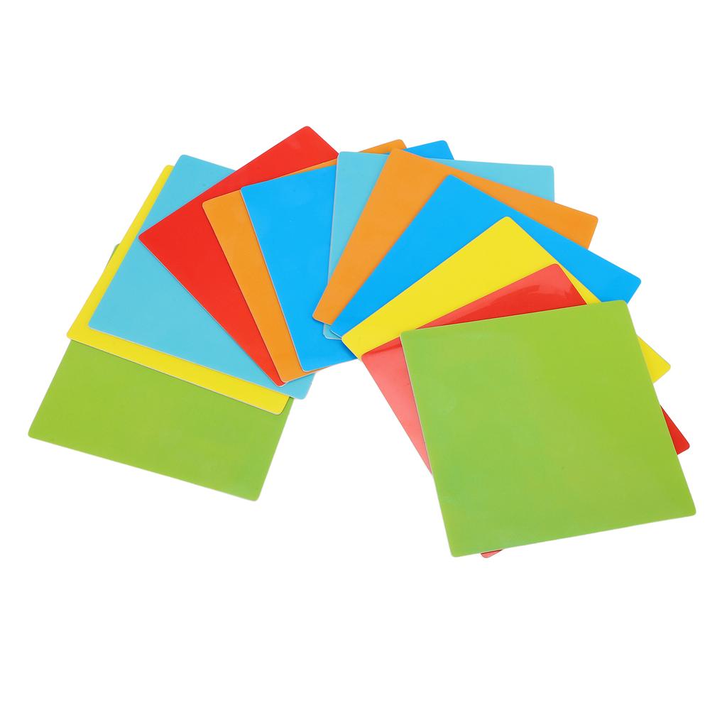 12 buc Autocolant pentru șters uscat Colorat Impermeabil Reutilizabil Notițe adezive tip tablă albă cu marker pentru perete