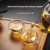PINYU Double-Layer Glass Tea Cup Set
