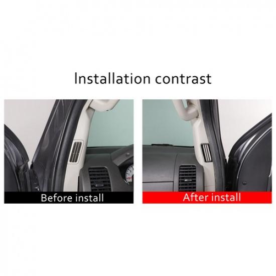 Glossy Piano Black A-pillar Air Vent Trim Sticker For Nissan Frontier 2005-21