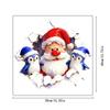 Christmas Creative Wall Stickers Cute Cartoon Santa Claus Breaking Wall Home Decor Christmas Window Wall Door Art Decorations