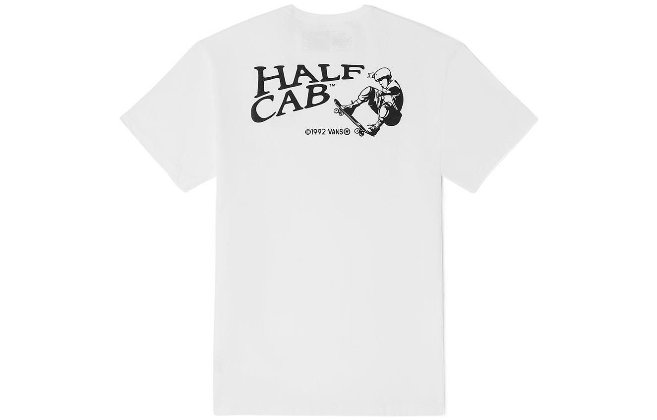 Vans T Shirts Unisex White Crew Neck Moderate Straight Fit VN0A7S7QWHT L