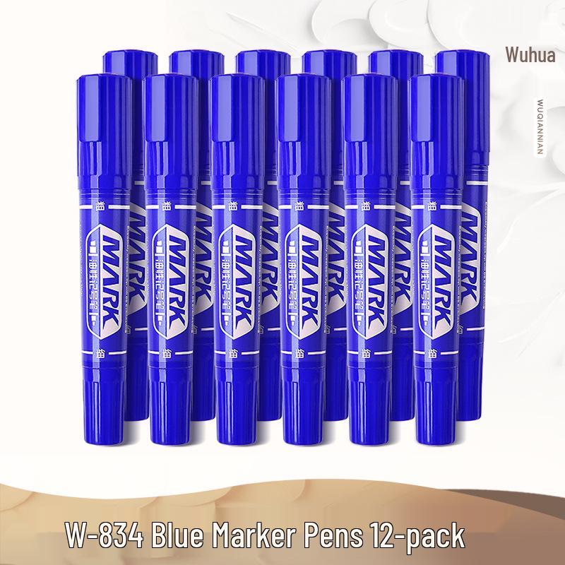 Oil-Based Double-Ended Refillable Broad Tip Marker - Large Capacity, Quick Drying, Waterproof