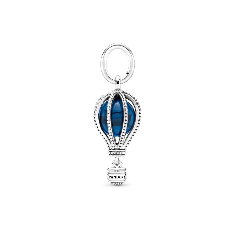 Pandora Blue Hot Air Balloon Journey Charm Women Charm Silver 798064NMB