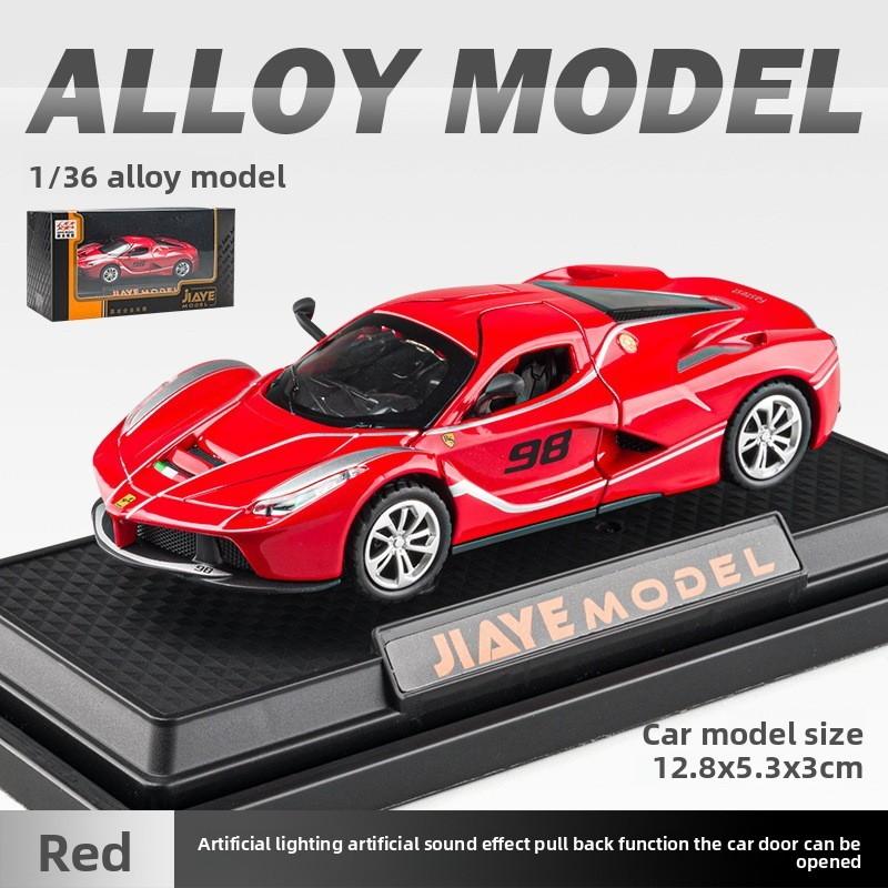 Car Laalloy Model 136 Scale Sports Light Sound Open Kids Doors