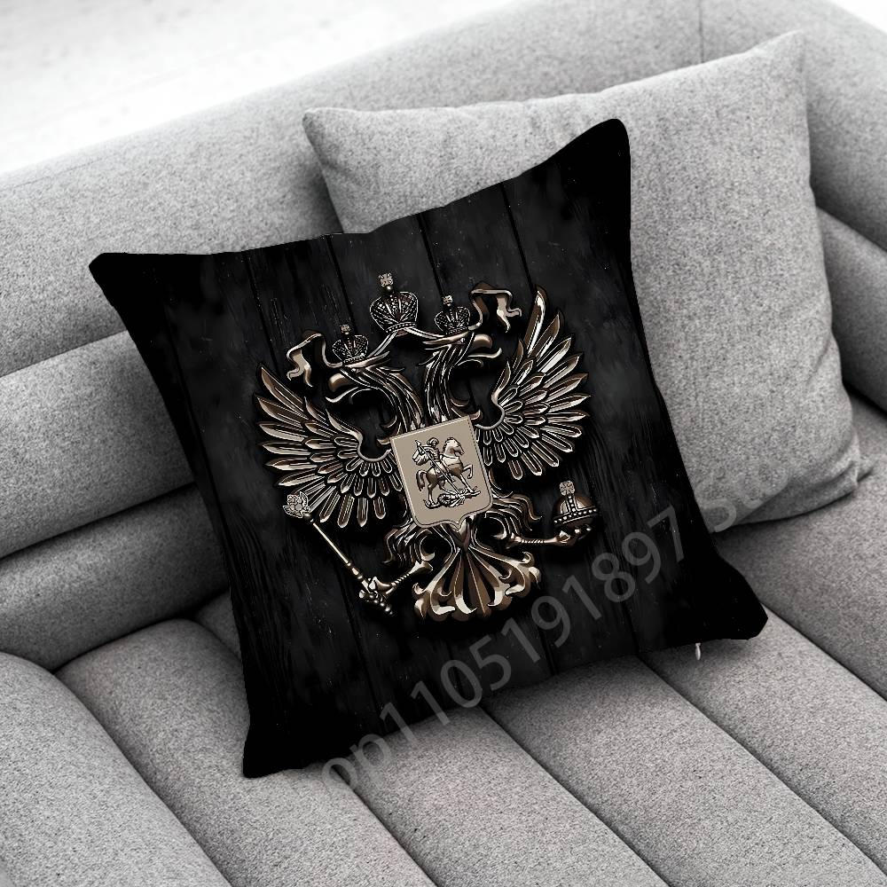 Russia Passport National Emblem Flag Throw Pillow Case For 40x40cm 45x45cm 50x50cm 30x30cm Square Office Pillowship Cover