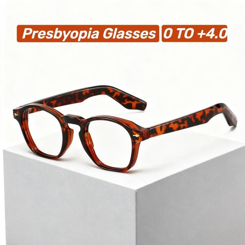 Stylish Square Anti-Blue Light Reading Glasses for Men and Women Large Frame Comfortable Presbyopia Glasses Diopter 0 To +4.0