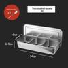 Stainless Steel Multi-Compartment Seasoning and Toppings Box for Commercial Use