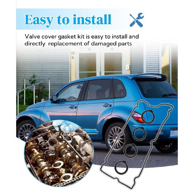 VS 50518 R Engine Valve Cover Gasket Seal Set Fits for Chrysler PT Cruiser 2001-2010,Valve Cap Gaskets Fits for Chrysler Sebring 2004-2006 Fits for