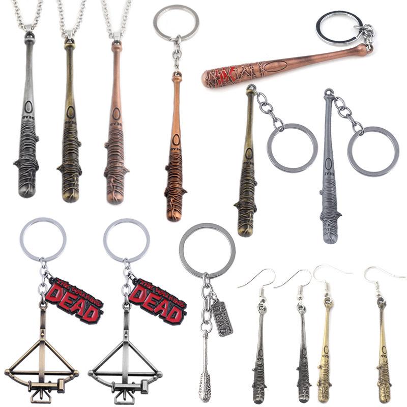 TV The Walking Dead Stick Keychain Negan's Bat LUCILLE Baseball Bat Shape Keyring For Men Women Car Bag Key Jewelry Accessories