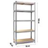 Metal Storage Rack 180 X 90 X 40 Cm Humberg Hr-812