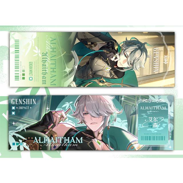 Genshin Impact Collection Karty Hry Záložka Furina Neuvillette Wriothesley Laser Oboustranná vstupenka Anime Tarotová karta Dárek