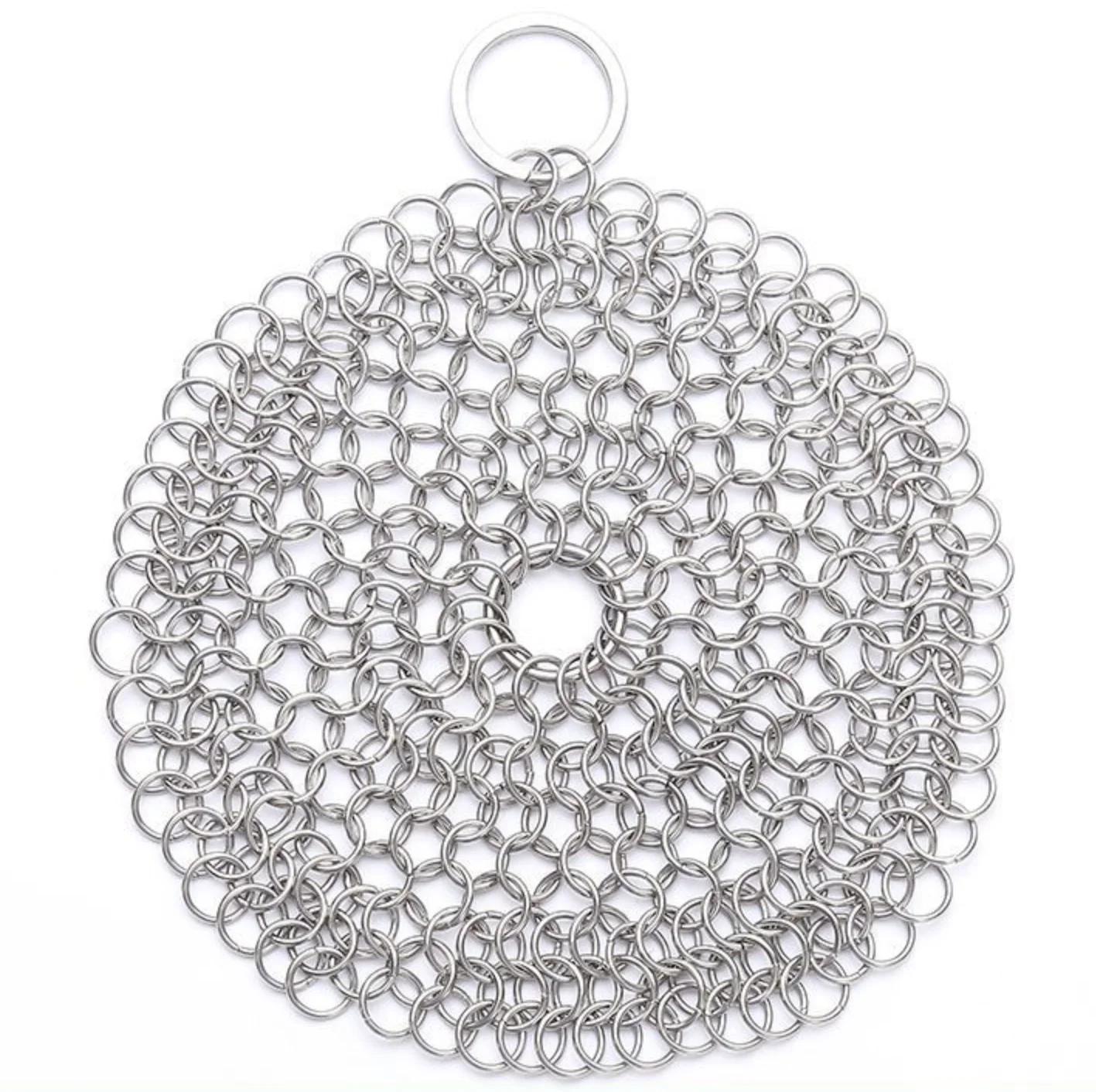 

1 шт. Кухонный скребок для чистки из нержавеющей стали - Многоразовая моющая сетка, средство для удаления ржавчины с кастрюль, инструмент для чистки дома 4 inch 10cm