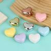1Pcs Heart Shape Mini Empty Blush Powder Box Eye Shadow Container With Mirror And Aluminum Pan Key Chain Lipstick Case Packaging