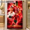Beach TowelCristiano Ronaldo Custom Name Text Personalized Soft Towel for Beach Pool Indoor Home Decor Gift