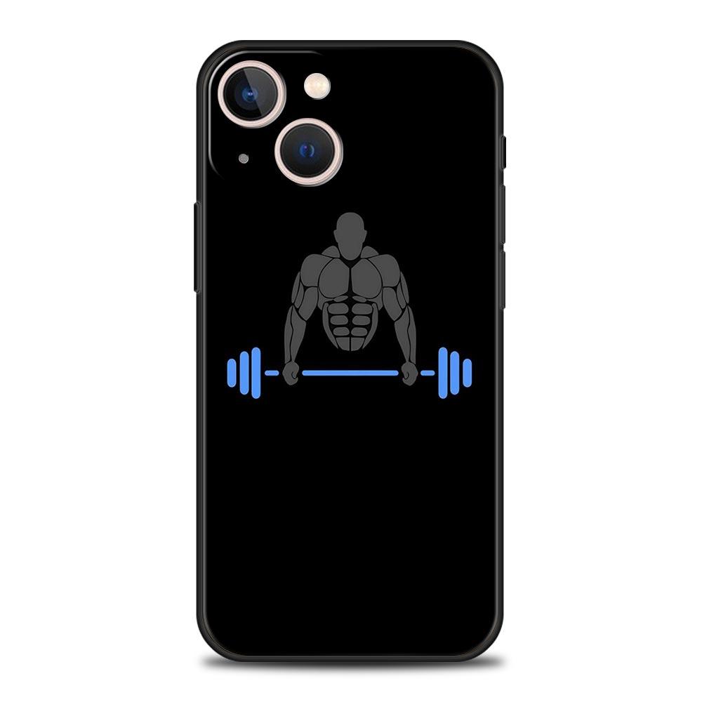 Phone Case For iPhone 16 15 14 13 12 11 Pro Max XS X XR SE 7 8 Plus Protective Shell Gym Fitness Bodybuilding iPhone 16e Cover