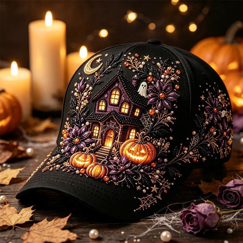 D print Halloween baseball cap women's spring and summer sunshade sun protection cap American style versatile fashion hat sun protection