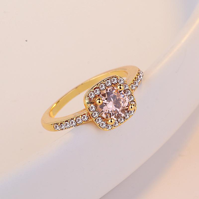 Zhenrong European American Fashion Engagement Rings for Women - Eight Hearts Eight Arrows Cubic Zirconia Jewelry.