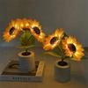 Creative Bedroom Table Lamp USB Rechargeable Artificial Sunflower Home Bedside Decor Kids Girlfriend Birthday Gift Night Light
