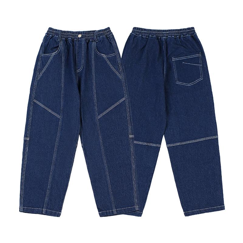 

Детские джинсы DK Spring Retro в японском стиле - прямые брюки унисекс 140 cm джинсовый синий