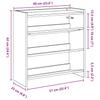 Shoe Rack Vintage Wood Look 60 x 25 x 62 cm Engineered Wood