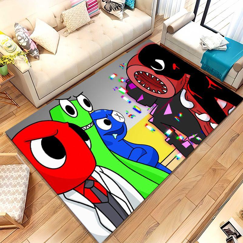 Thriller Cute R-Rainbow Friends Game Non-Slip Large Area Rug for Living Room,Bedroom Playroom Carpet Mat for Sofa,Home Decor