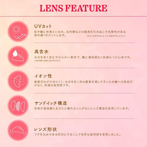 Yoshimichi Produced Color Contact Lenses Perse (Perth) One-Day 10-Pack Sunny Bear (Prescription) -0.75