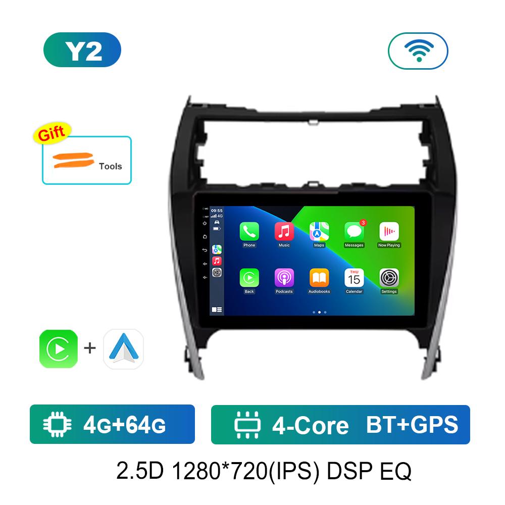 For Toyota Camry 7 50 55 2012 - 2017 Car Video Multimedia Player GPS Navi Android System 4G Carplay WiFi 2.5D Screen Bluetooth