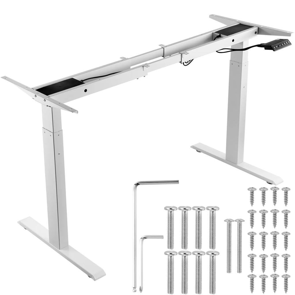 VEVOR Standing Desk Frame Dual Motor, Adjustable 27.6"-46.1"/70-117 Cm Height & 43.3"-70.1"/110-178 Cm Length Electric Stand