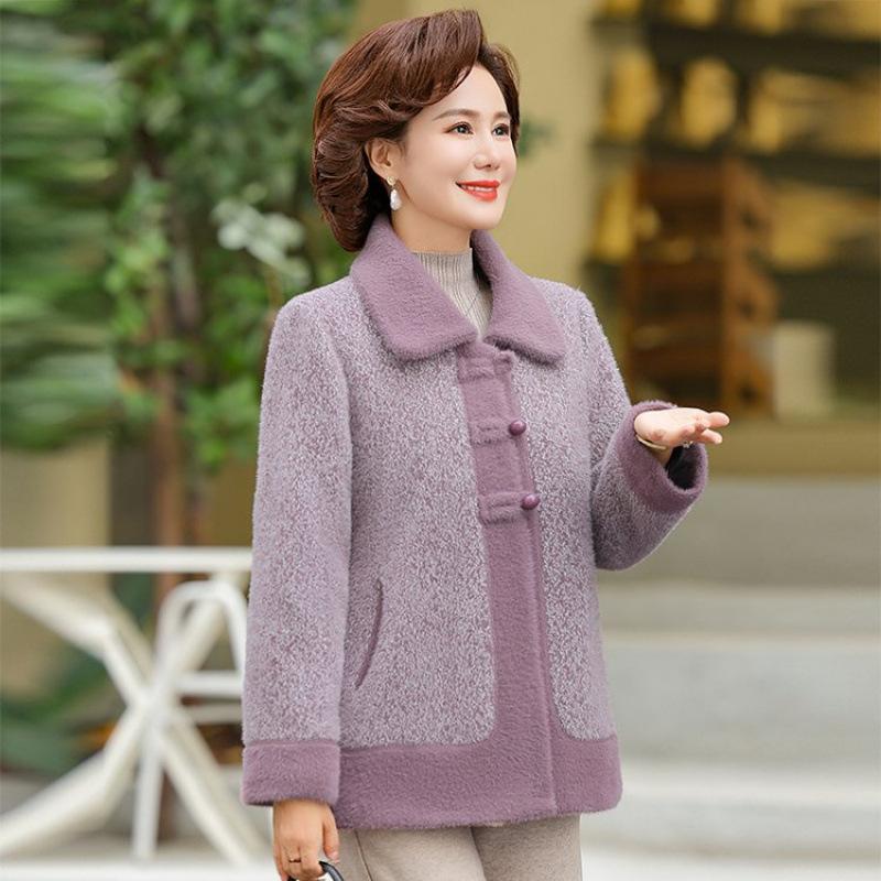 Winter mink jacket warm new cotton-padded clothes women's velvet thickened warm high-end