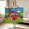1PC Mr. Men Little Miss Custom Name Patterned Flannel Blanket Suitable For All Seasons for Home Decor Warmth and Comfort Gifts Holiday Present