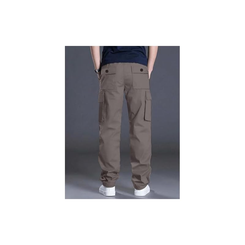 Pantaloni Cargo Leriya Fashion Larghi e Comodi da Uomo (LF-TP-1064_Grigio_M)