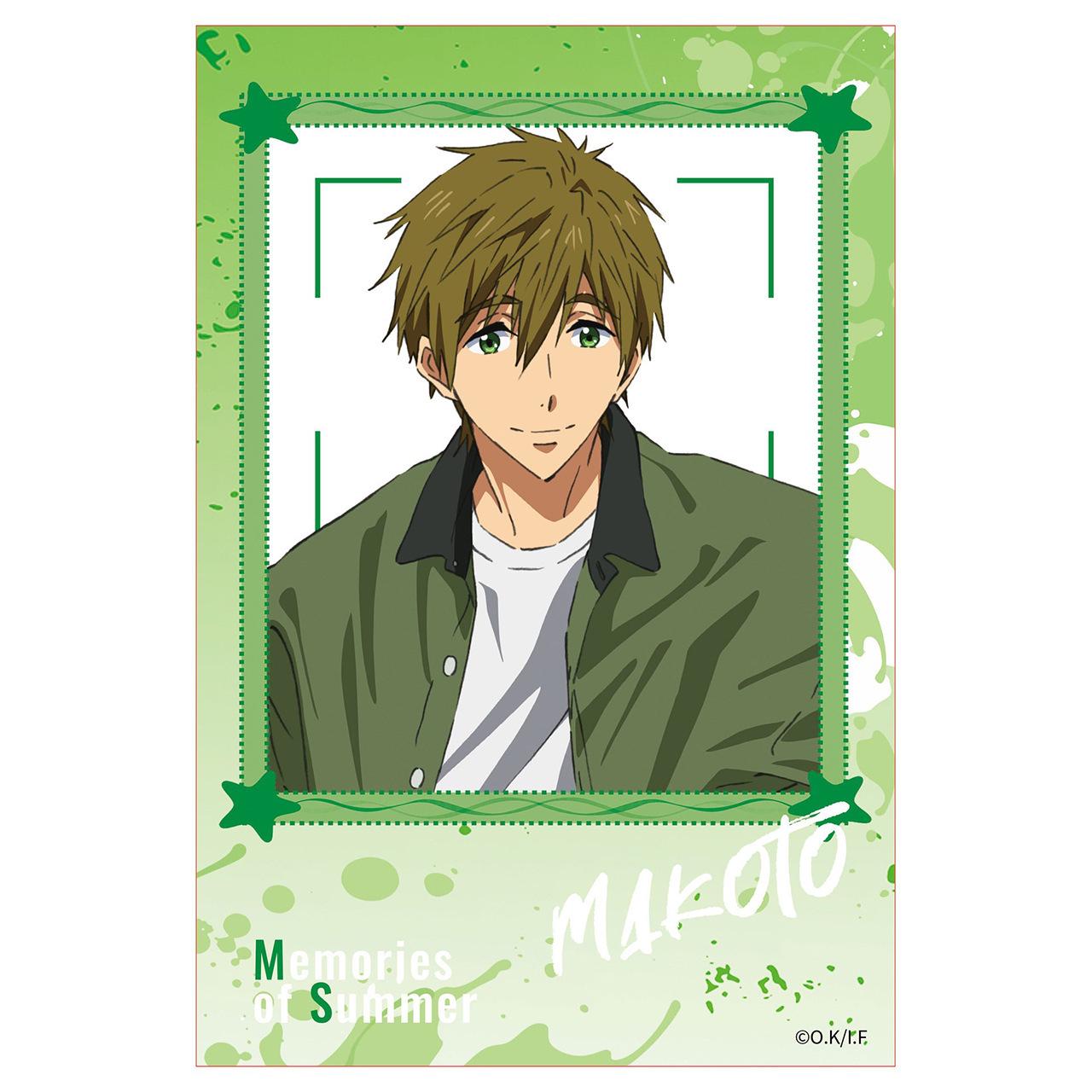 Chao Key Play Genuine Free! Boys  Swimming Club Haruka Nanase 10th Anniversary Laser Photo Card 8x12 cm