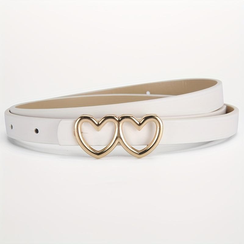 1pc Cute Heart Buckle Belt Adjustable Waist Cincher, Perfect for Jeans, Dresses & Pants - Playful Candy Colors