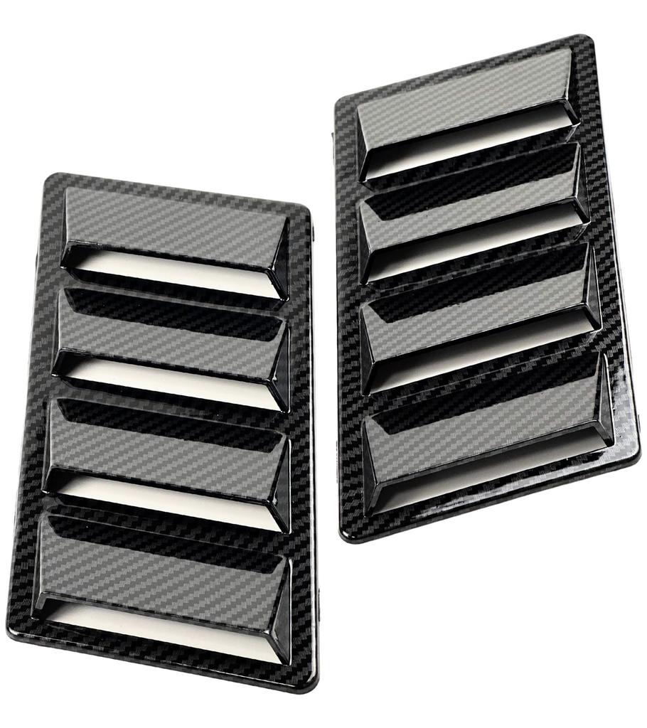 HTharros Dummy Duct Hood Fender Side Air Intake Car General Purpose Sameera Dress Up Aero Parts Carbon 2pcs Set