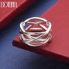 925 Sterling Silver Simple Multi-Layer Intertwined Ring – Stylish Evening Ring