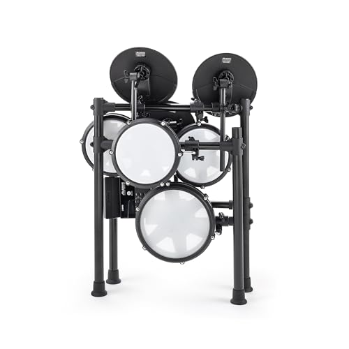 Alesis Nitro Max Kit Electronic Drum Set with Quiet Mesh Pad, Foldable 10-inch Snare, Bluetooth, USB, MIDI, Over 440 Sounds, Drumsticks, Practice, Dru