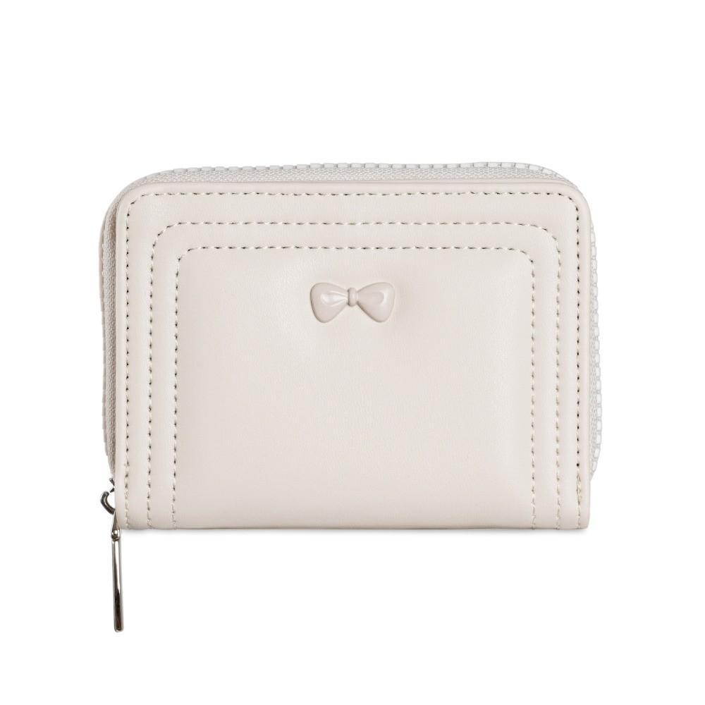 New Cute Bow Women s Wallet Short Zipper Coin Purse Student Card Holder Gifts белый