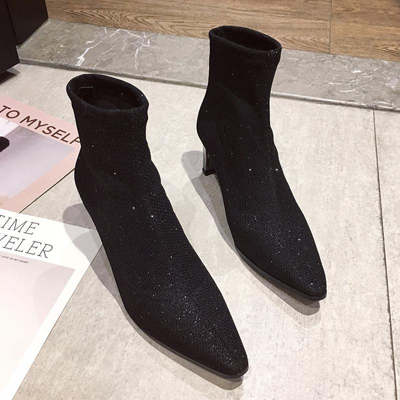 Stivaletti invernali extra size da donna stivali corti con tacco alto basso  scarpe casual da donna – acquista a prezzi bassi sul marketplace Joom