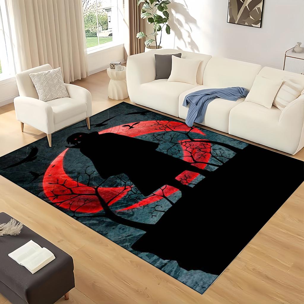 Anime 3D I-IItachii Cartoon Large Carpet Rug for Home Living Room Bedroom Sofa Doormat Decor,Area Rug Non-slip Floor Mat Gift