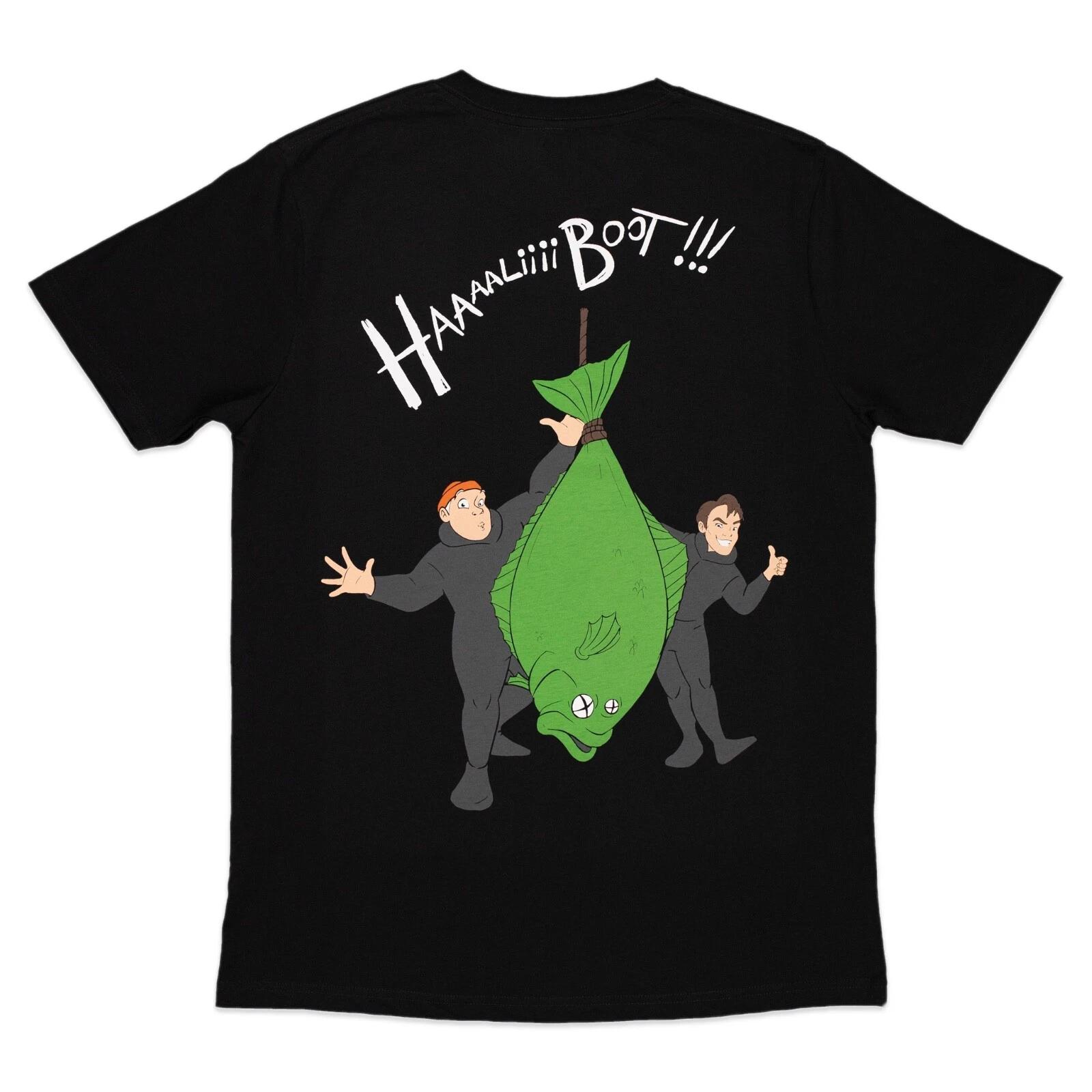 

Size 2XL Haliboot Halibut Dive Everywhere T Shirt Black Daniel Mann S
