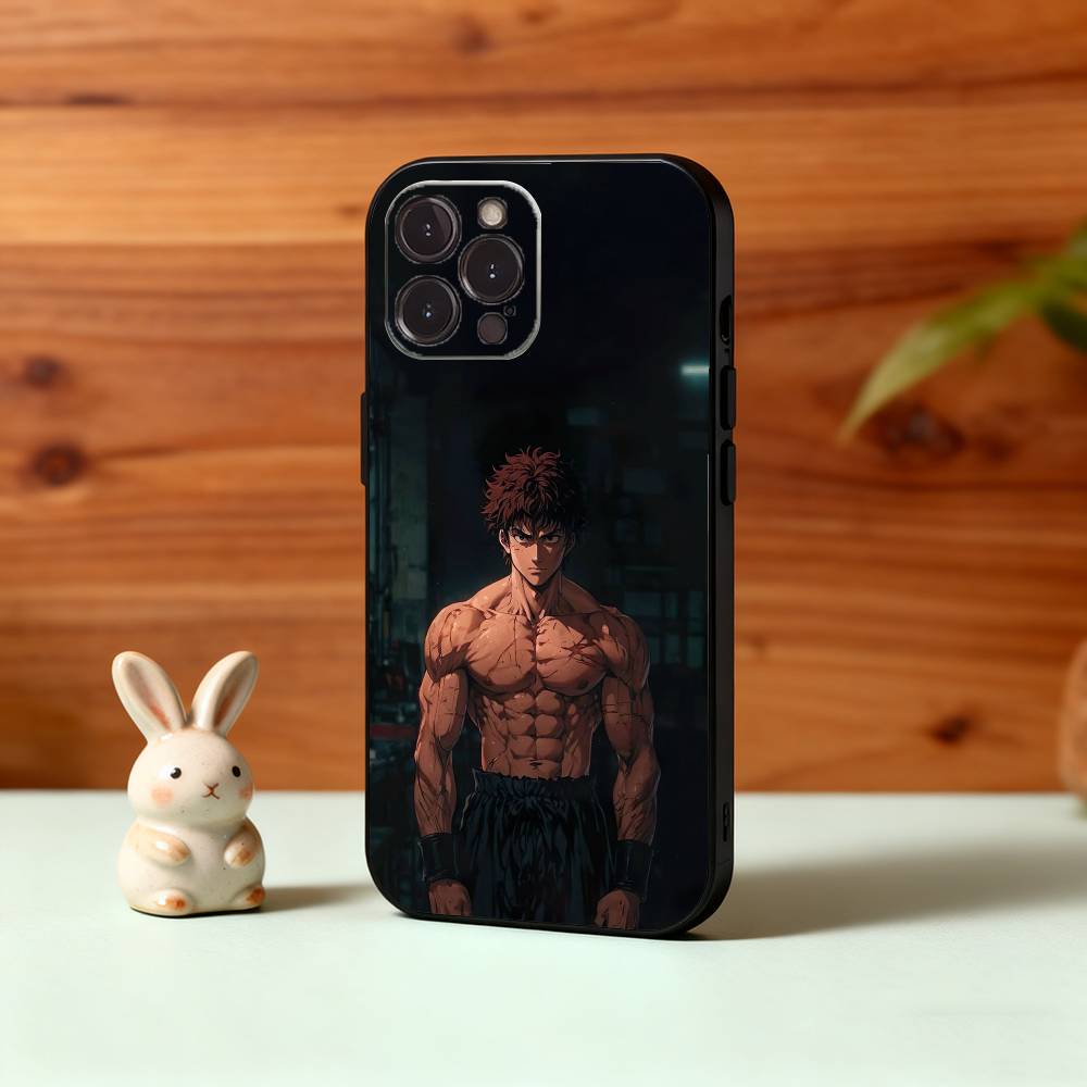Anime B-Baki H-Hanma Phone Case For iPhone17,16,15,14,13,12,Plus,Pro Max, 5G Others Soft Black Cover