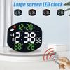 Large-screen LED Clock Wall Clock Temperature and Humidity Date Sunday Mode Electronic Wall Clock When Weather Is Displayed
